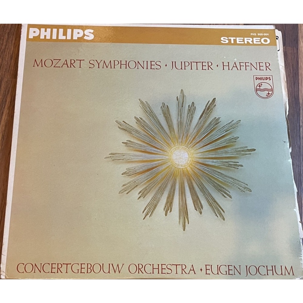 Mozart Symphonies Jupiter Haffner Eugen Jochum Philips 1962 Stereo Vinyl LP